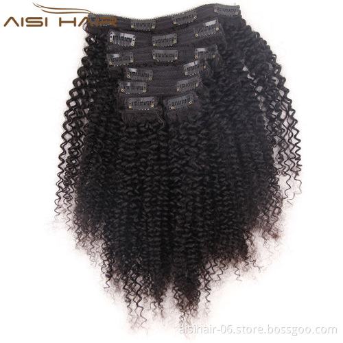 Aisi Hair Long Body Wave 16 Clips In Human Hair Extension ,  Brazilian Hair Pieces